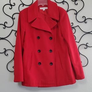 Gorgeous red pea coat